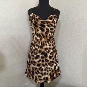 Mini Cheetah Slip Dress